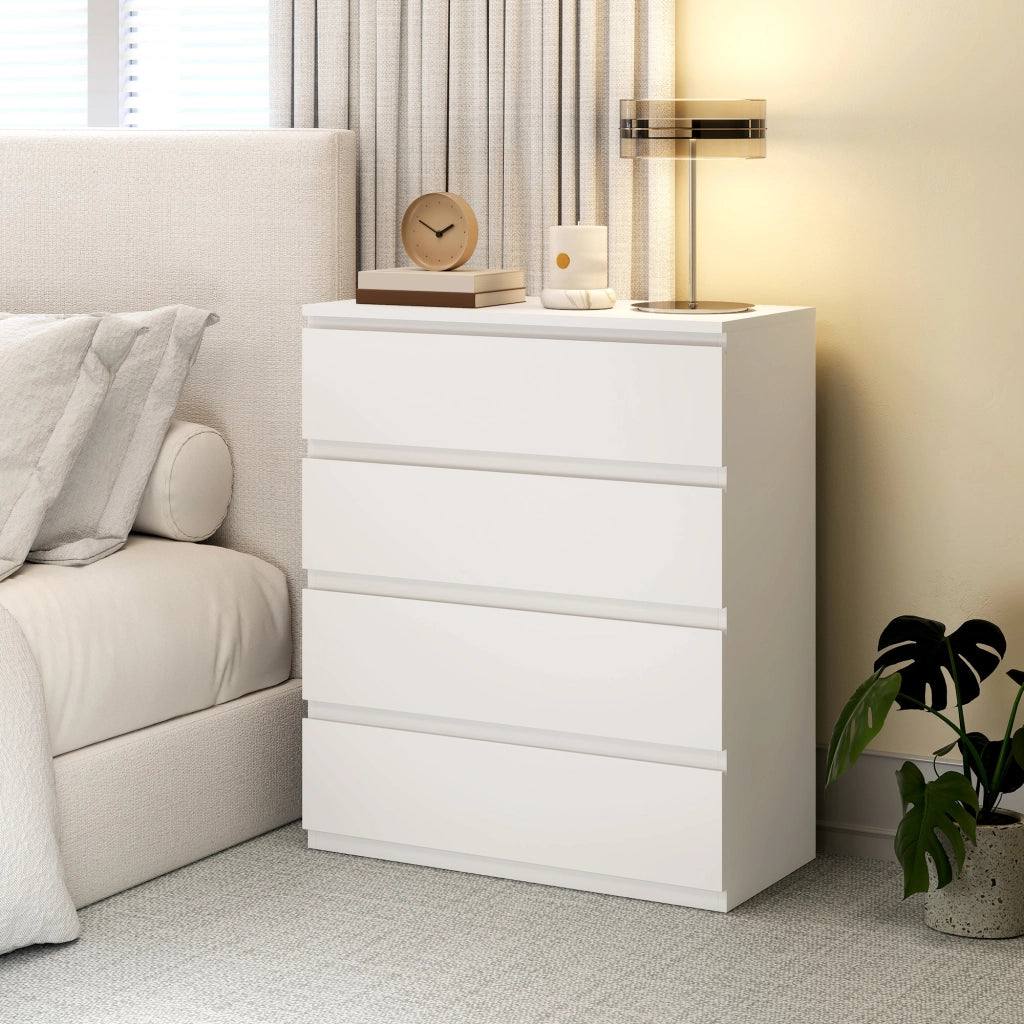Cassettiera 4 cassetti ¨C Xylo ¨C Bianco 80x39x95 cm