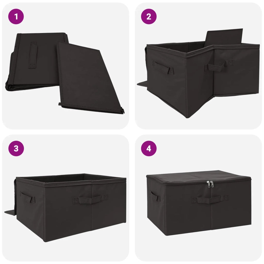 Scatola di Stoccaggio 2 pz Antracite 55 x 35 x 32 cm CFW2700081