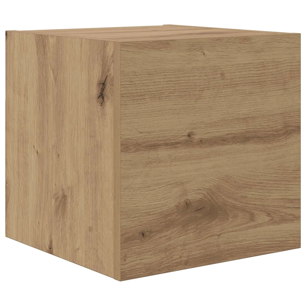 Set mobile TV 4 pz | Armadietto TV | Mobile Porta TV Rovere artigianale Legno multistrato