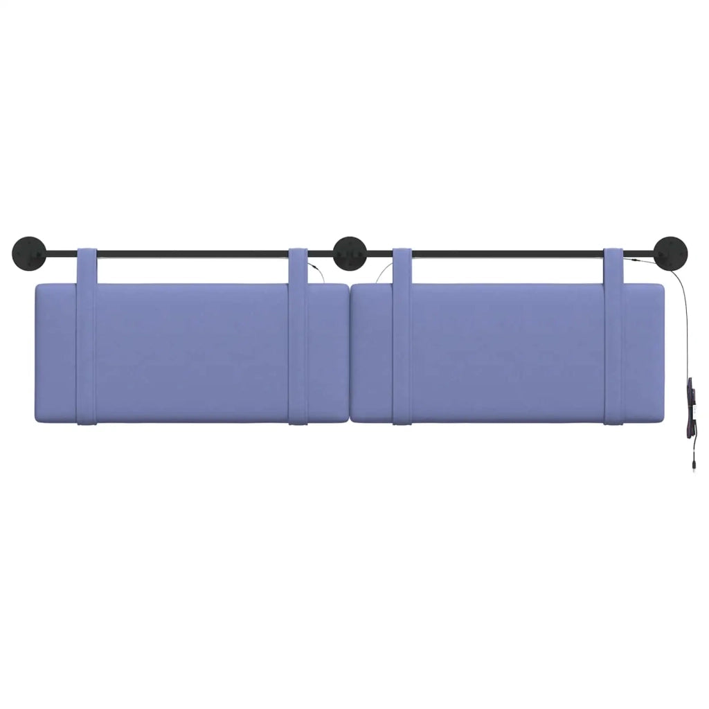 Testiera sospesa Con luce LED Blu jeans Tessuto 3424008