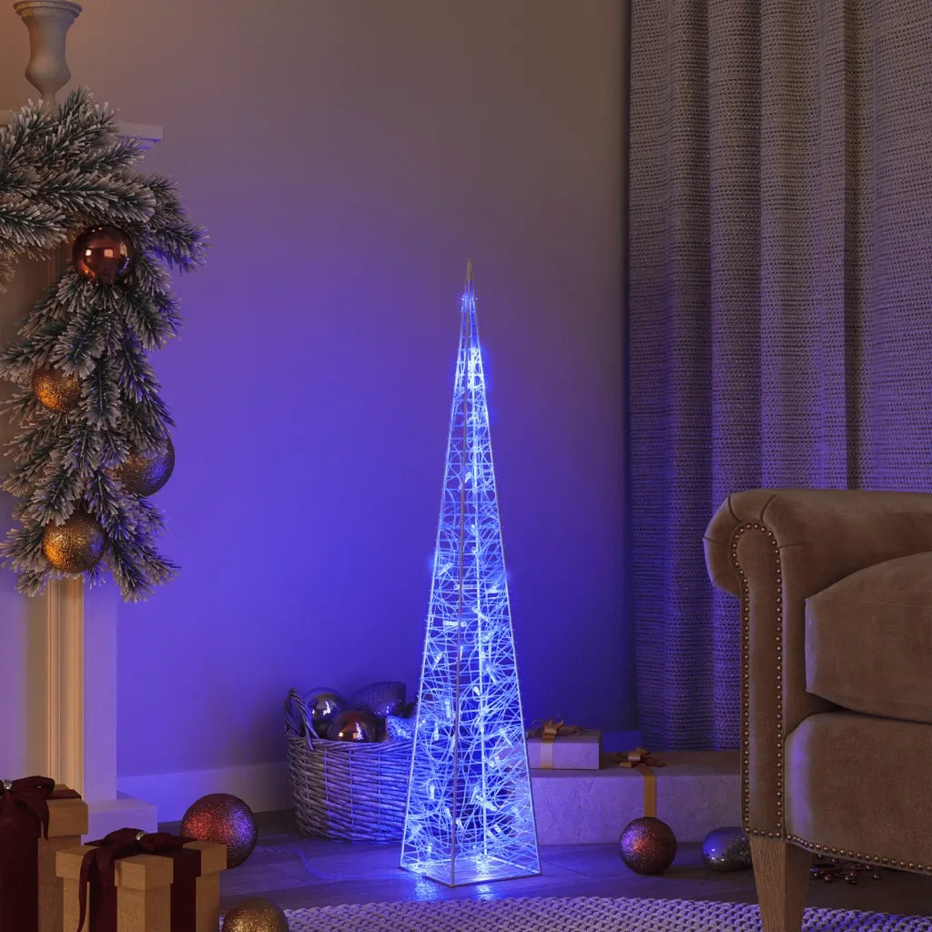 Cono di Luce LED Decorativo Acrilico Blu 90 cm 328961