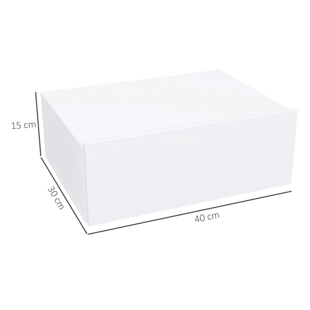 Comodino con Cassetto ¨C Minimal ¨C Legno Bianco 40x30x15