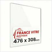 476 x 308 x 4 mm - Vetro per stufa a legna - vetro camino di ricambio - vetro per caminetto resistente al fuoco - France Vitre