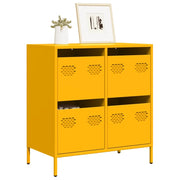 Credenza-Buffet-Armadio da cucina Giallo Senape 68x39x73,5 cm Acciaio Laminato a Freddo 648990