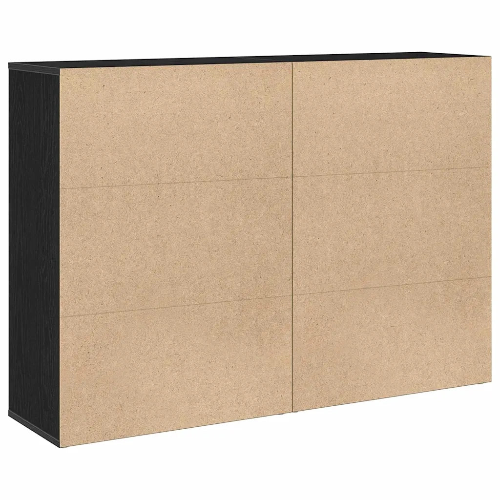 Credenza 2 pcs Rovere Nero 60 x 31 x 84 cm Legno multistrato 3334304