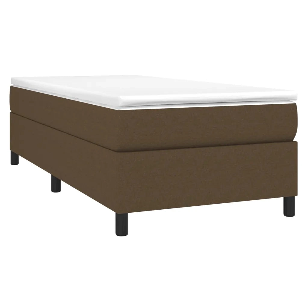 Struttura Letto a Rete a Molle Marrone Scuro 90x190 cm Tessuto 3120825