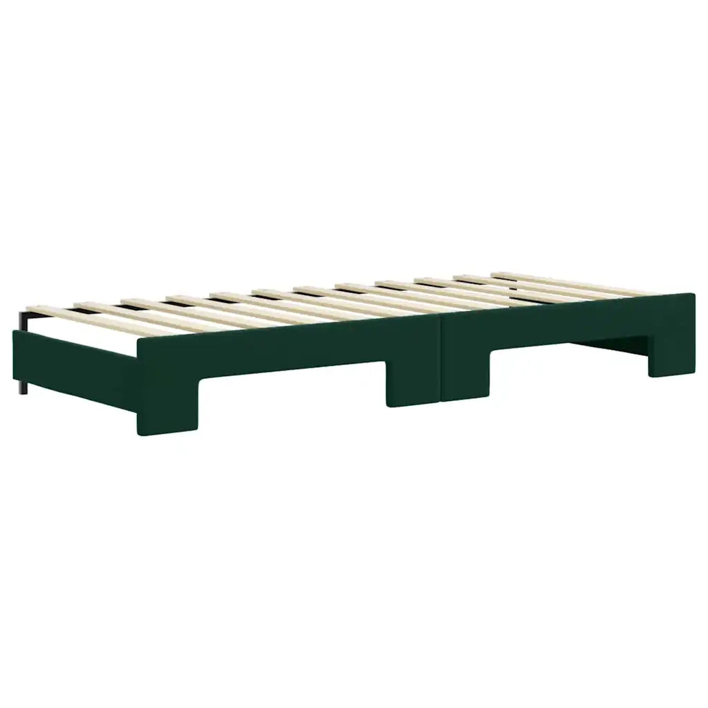 Divano letto | Sof¨¤ letto | Letto singolo Estraibile Verde Scuro 90x200cm Velluto