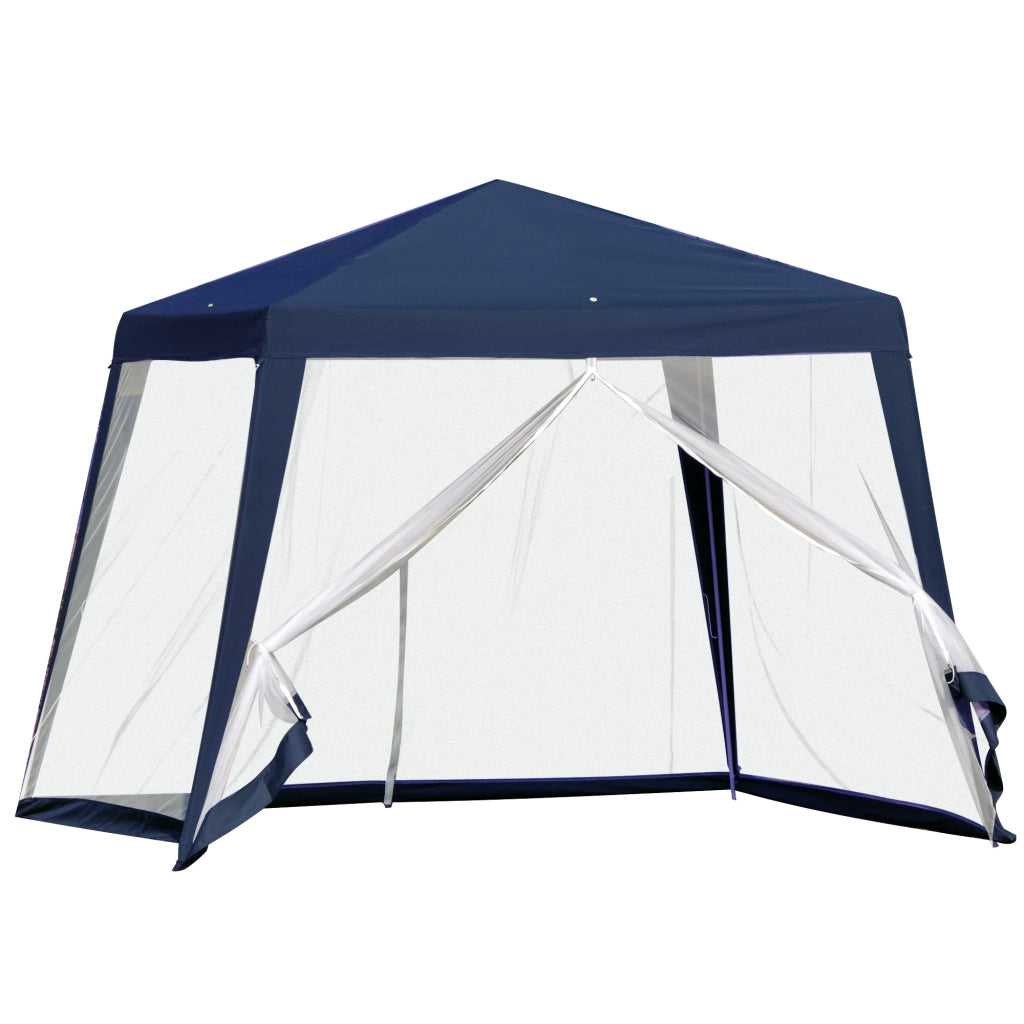Gazebo da Giardino 3x3 m con 4 Pannelli Laterali Zanzariera Impermeabile Protezione UV ¨C Xylo ¨C Blu