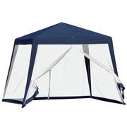 Gazebo da Giardino 3x3 m con 4 Pannelli Laterali Zanzariera Impermeabile Protezione UV ¨C Xylo ¨C Blu