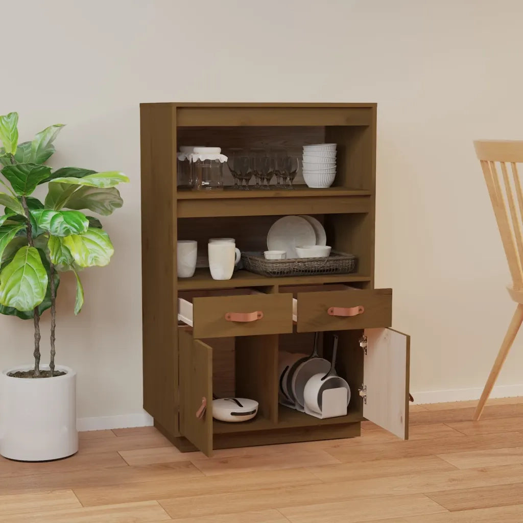 Credenza ambra 67x40x108,5 cm in Legno Massello di Pino 820160