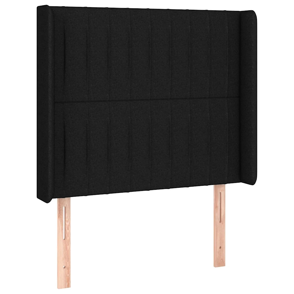 Testiera a LED-Testata con LED Nera 103x16x118/128 cm in Tessuto 273341