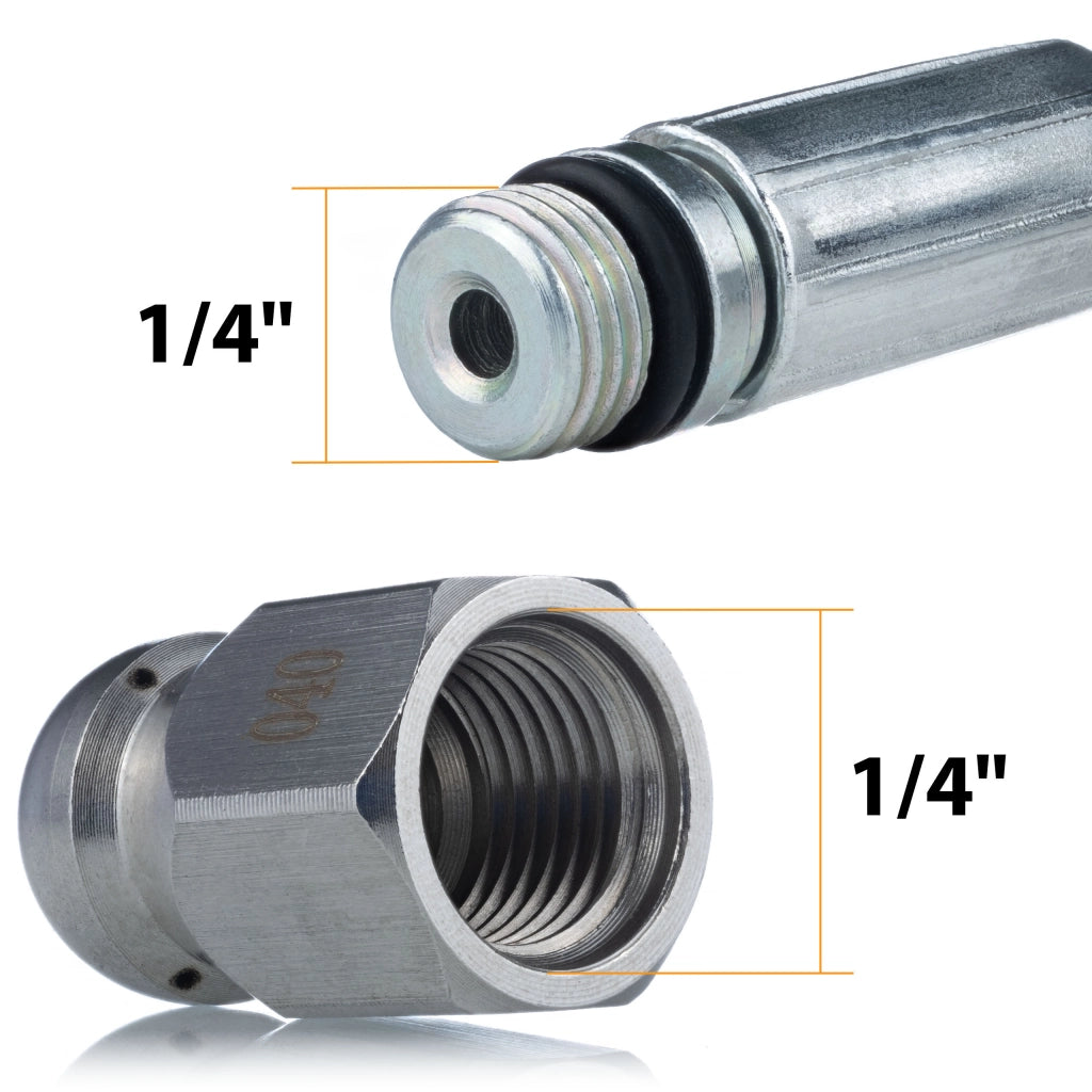 Tubo Alta Pressione 20M EasyLock PRO – Compatibile con Idropulitrici Kärcher HD/HDS | 250 Bar | Ugello 1/4" Sostituibile