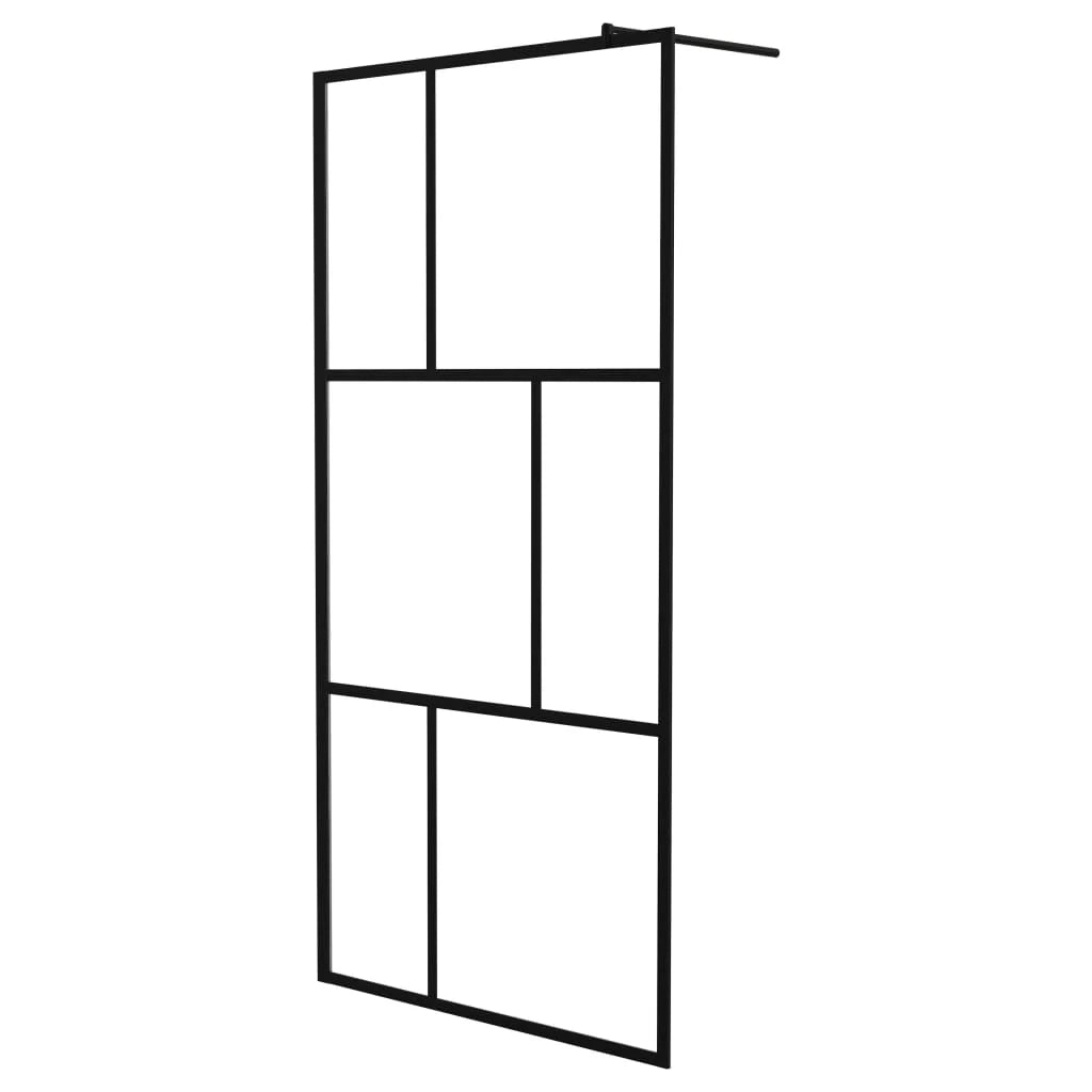 Box doccia walk-in parete doccia parete box doccia bagno interni casa vetro temperato 100 x 195 cm nero 02_0002138