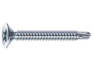 VITI AUTOPERFORANTI TESTA SVASATA PIANA ACCIAIO ZINCATO BIANCO- - ø mm.3,5x25 - 500 pezzi MUSTAD