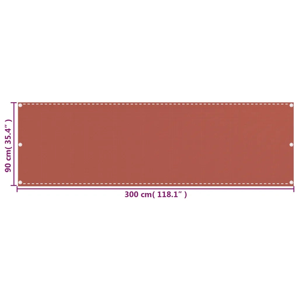 Paravento da Balcone-Divisorio Terracotta 90x300 cm in HDPE