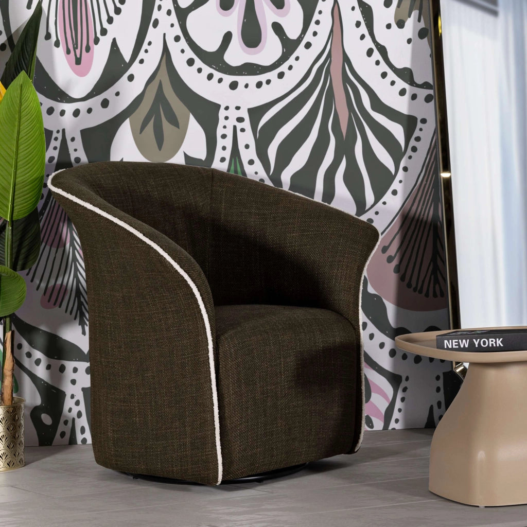 Poltroncina Toamas, Poltrona Base Girevole, 84x66x80h cm Verde