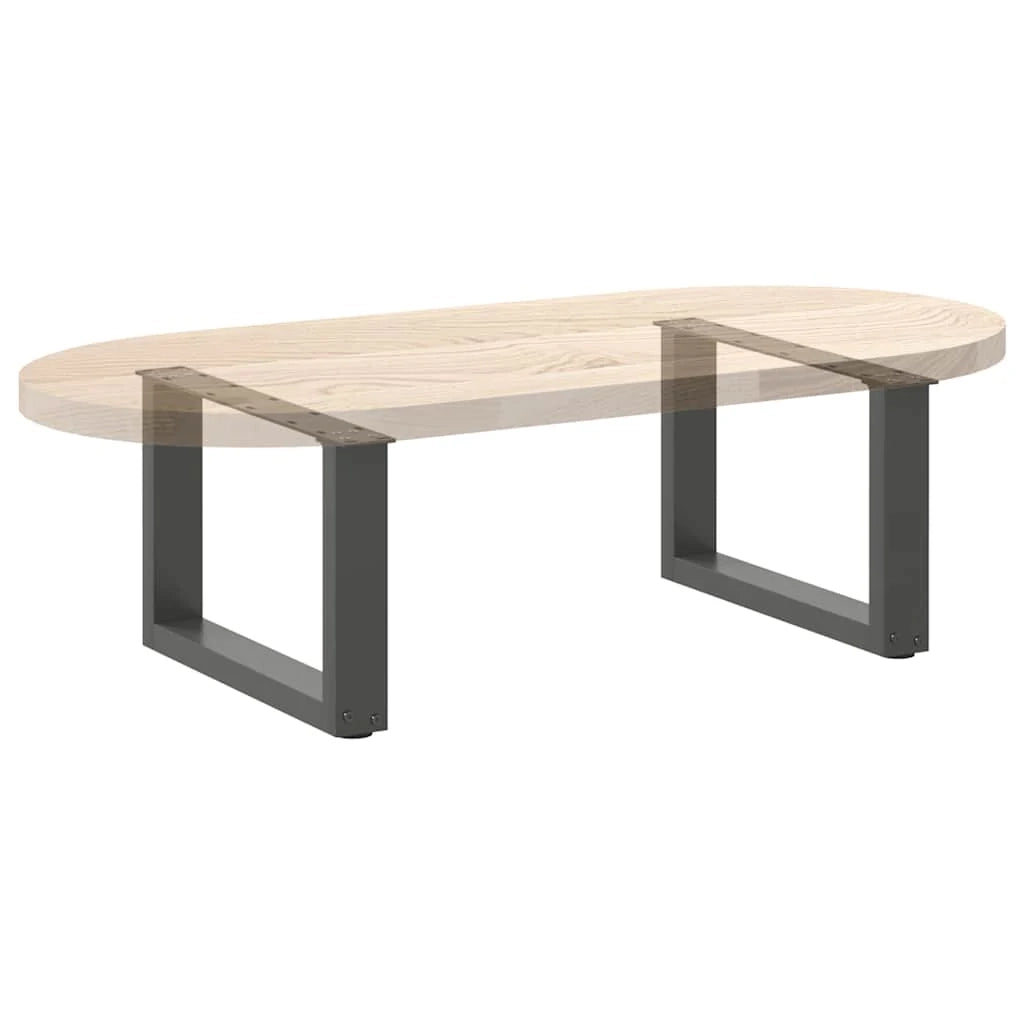 Set di 2 gambe per tavolino da caffè dal design moderno a forma di U 50 x 30 cm con livelli regolabili in acciaio antracite 02_0057378
