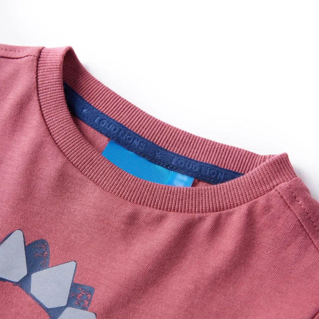 Maglietta da Bambino a Maniche Lunghe Rosso Scuro 104 12865