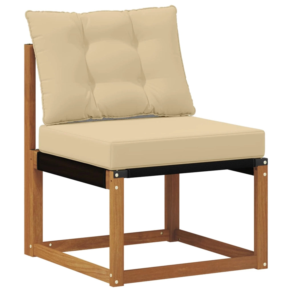 Set di divani da esterno con cuscino 7 pcs Naturale e Beige 3369024