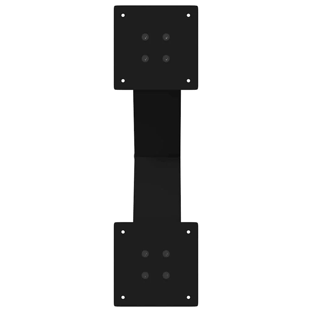 Set di 2 gambe regolabili per tavolino da caffè a forma di X 60 x 42-43 cm in acciaio nero 02_0057232