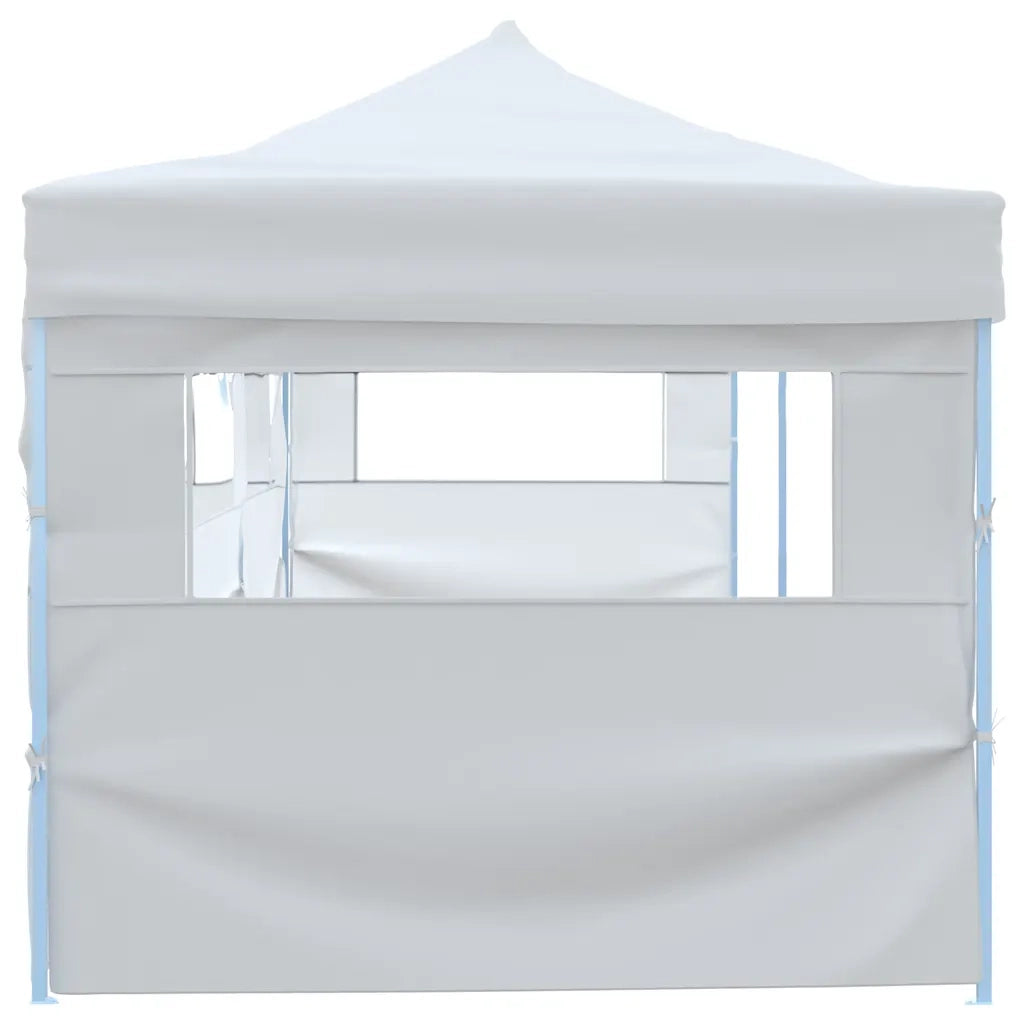 Tenda Pieghevole Pop-Up con 5 Pareti Laterali-Tenda Gazebo 3x9 m Bianca