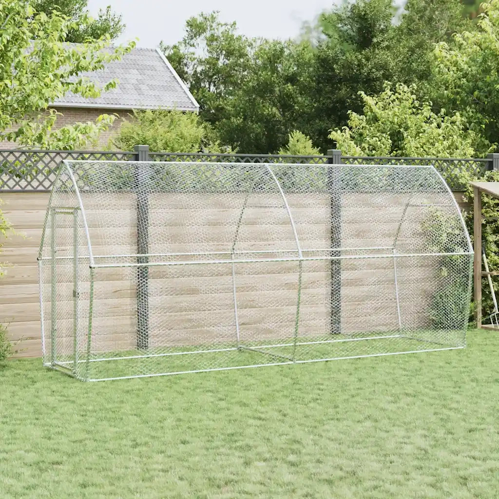 Gabbia per Polli Argento 400x105x182 cm in Acciaio Zincato CFW4334650