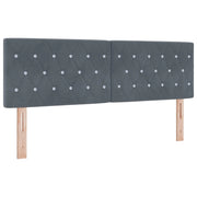 Testiera-Testata-Testiera Decorativa Grigio scuro 160 cm Pelle Sintetica 938282