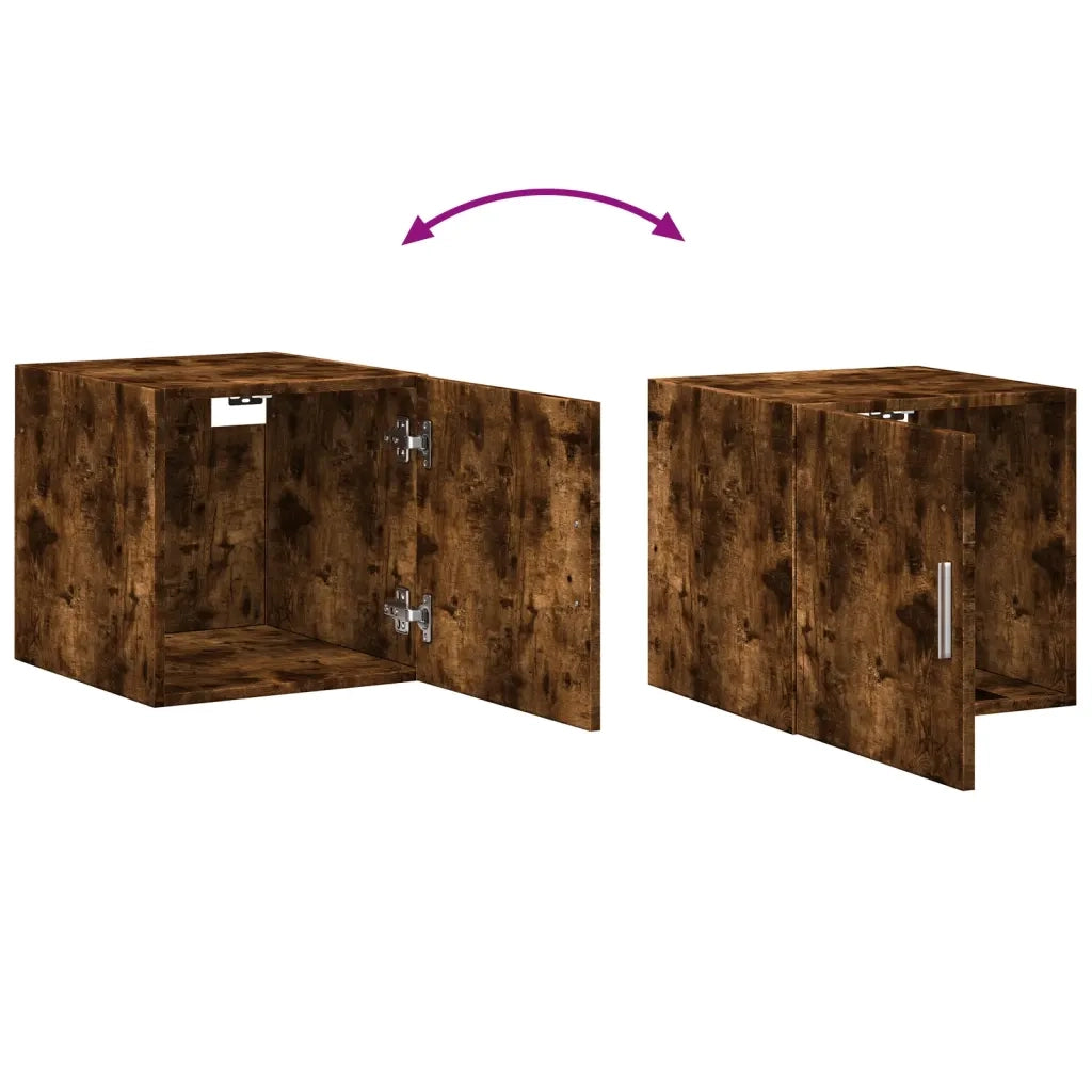 Armadietto a Muro | Mobile a Parete Rovere Fumo 40x42,5x40 cm in Legno Multistrato
