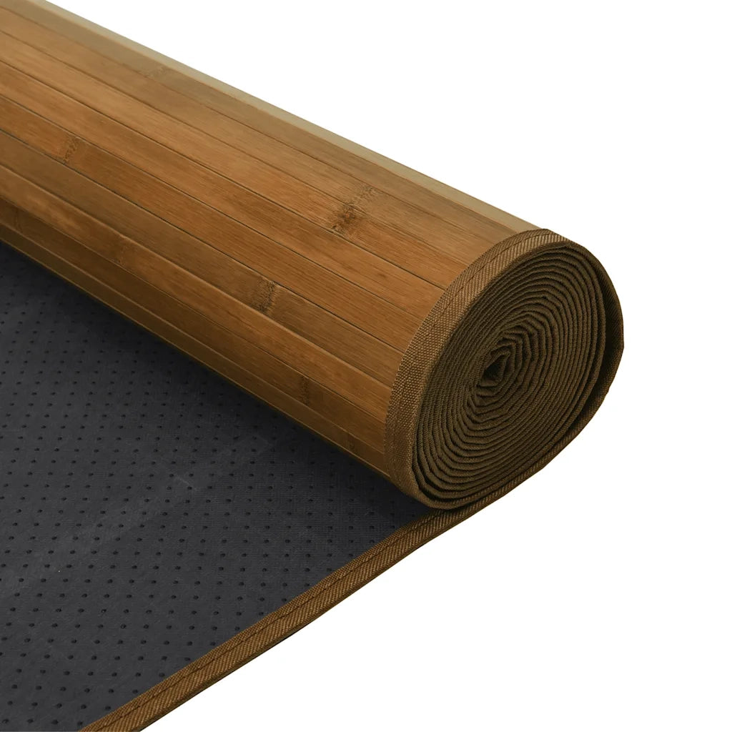 Tappeto Rettangolare Marrone 70x500 cm in Bambù 376890