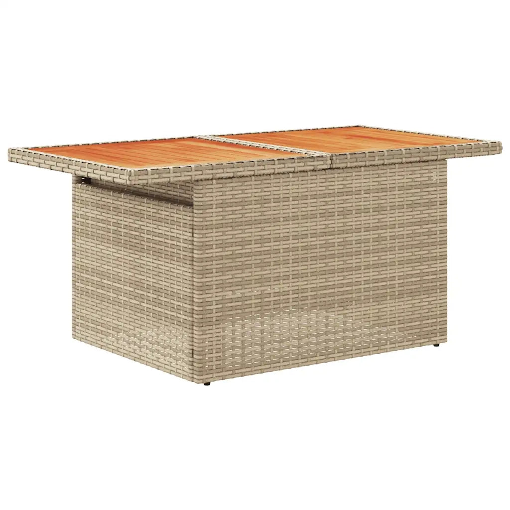 Set Divani da Giardino 7 pz con Cuscini Beige in Polyrattan 3327110