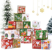 Calendario di Natale da riempire - 24 pezzi - Scatola di regali - Cartone - 7 x 7 x 7 cm - Calendario di Natale per bambini