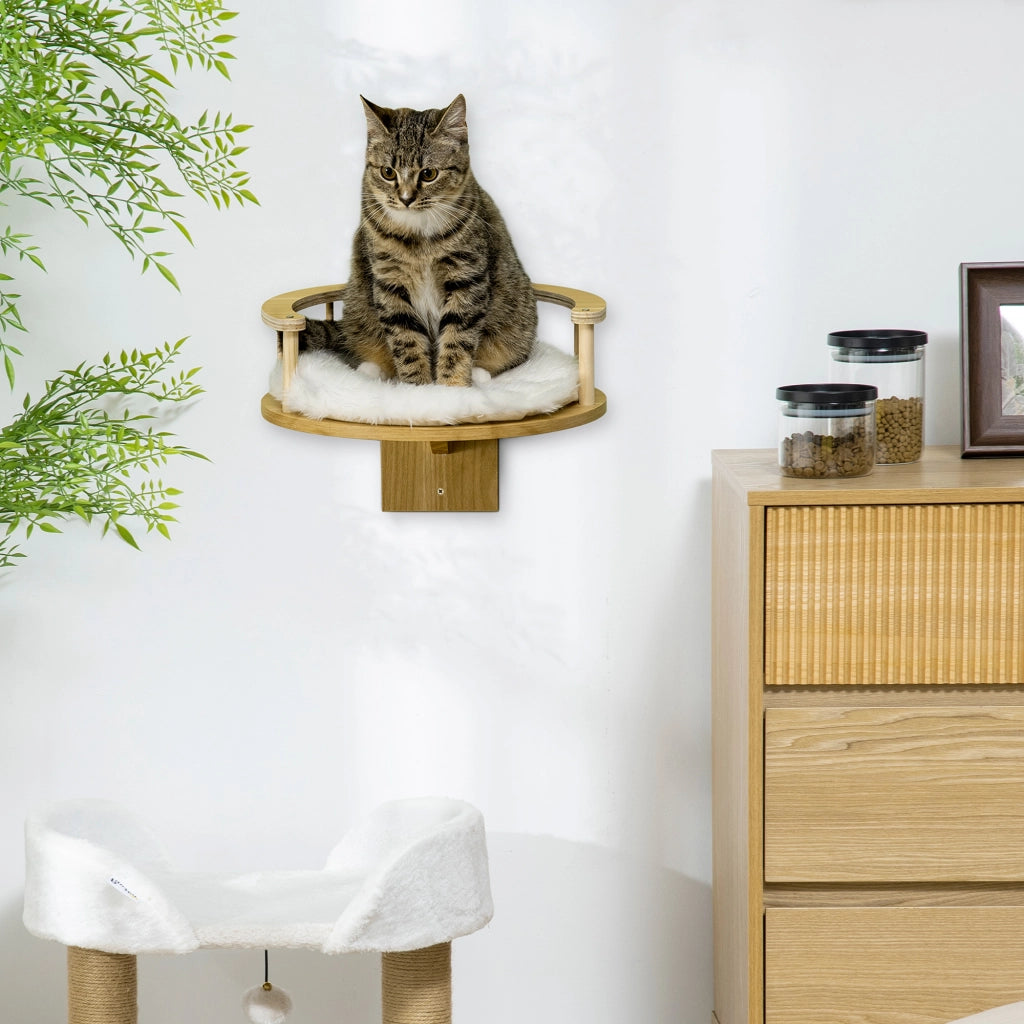Letto per gatti con cuscino ¨C zephmum ¨C rovere chiaro 34x34x10.5 cm