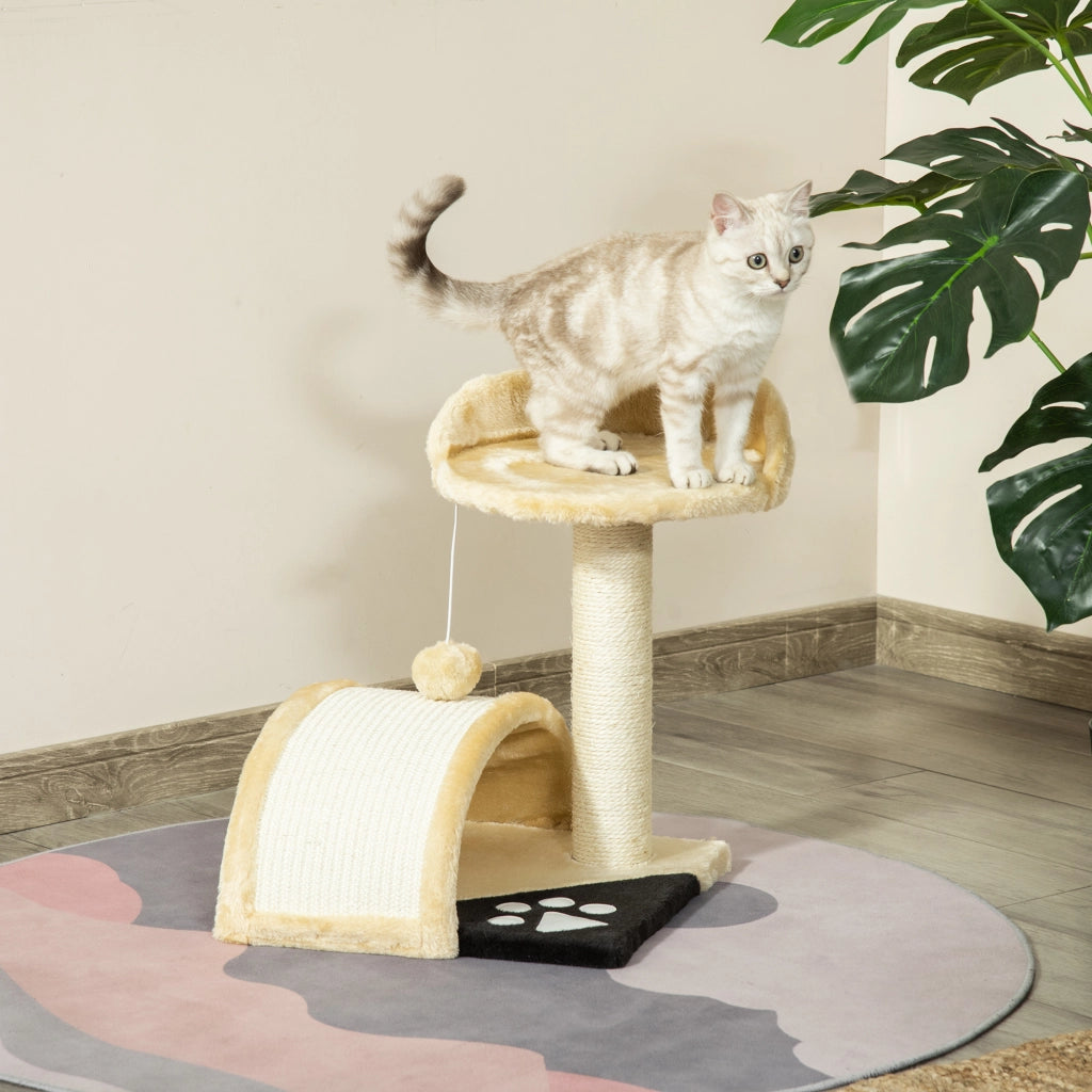 Arbre ¨¤ chat con griffoir e piattaforma ¨C zephmum ¨C naturale beige