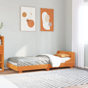 Letto senza Materasso-Struttura Letto Marrone Cera 75x190 cm in Legno di Pino 678523