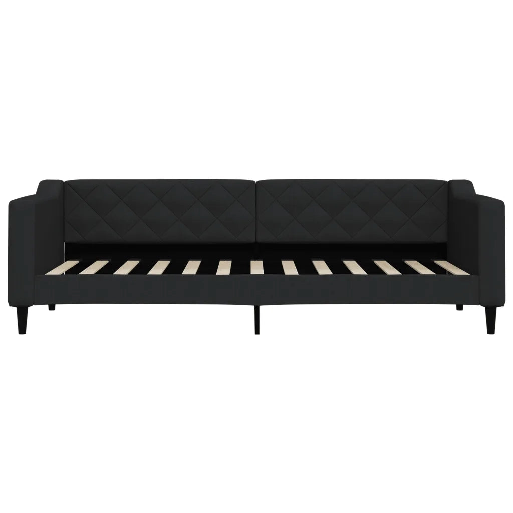 Divano Letto con Letto Estraibile Nero 80x200 Tessuto 3197423