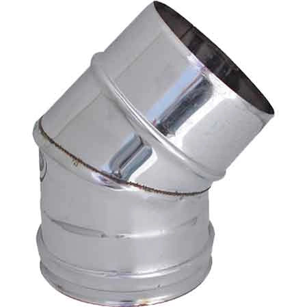 GOMITO A 45  ° PER CANNE FUMARIE  EE ? 100 mm