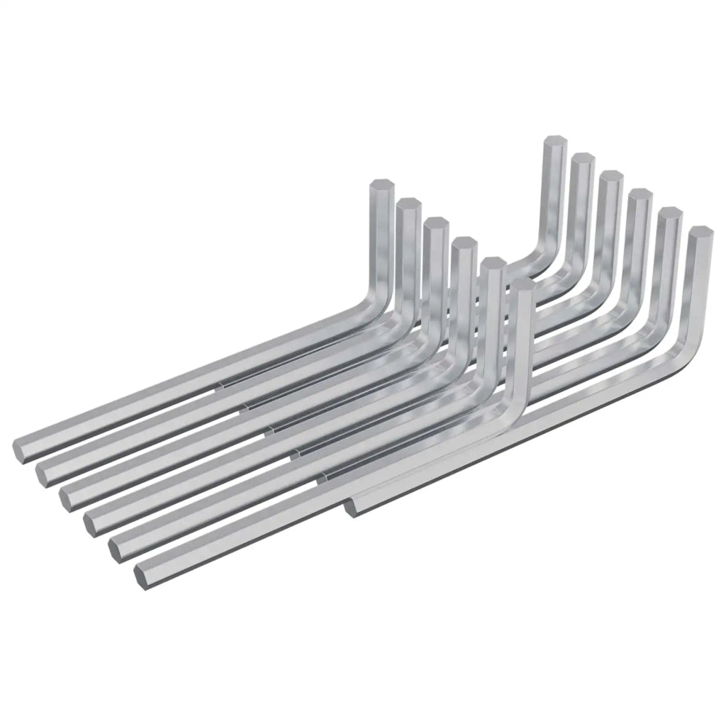 Chiave Esagonale 12 pz Argento 20 x 52 mm Acciaio CFW5630576