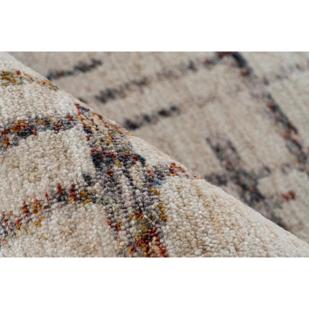 Tappeto moderno Jaka in cotone e poliestere panna e multicolore