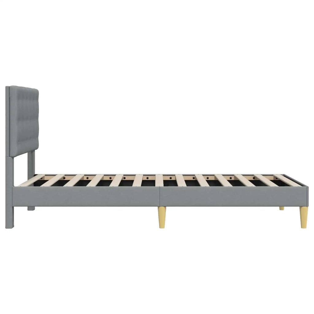 Letto singolo | Letto per adulti | Struttura del letto Grigio Chiaro 90 x 190 cm Tessuto
