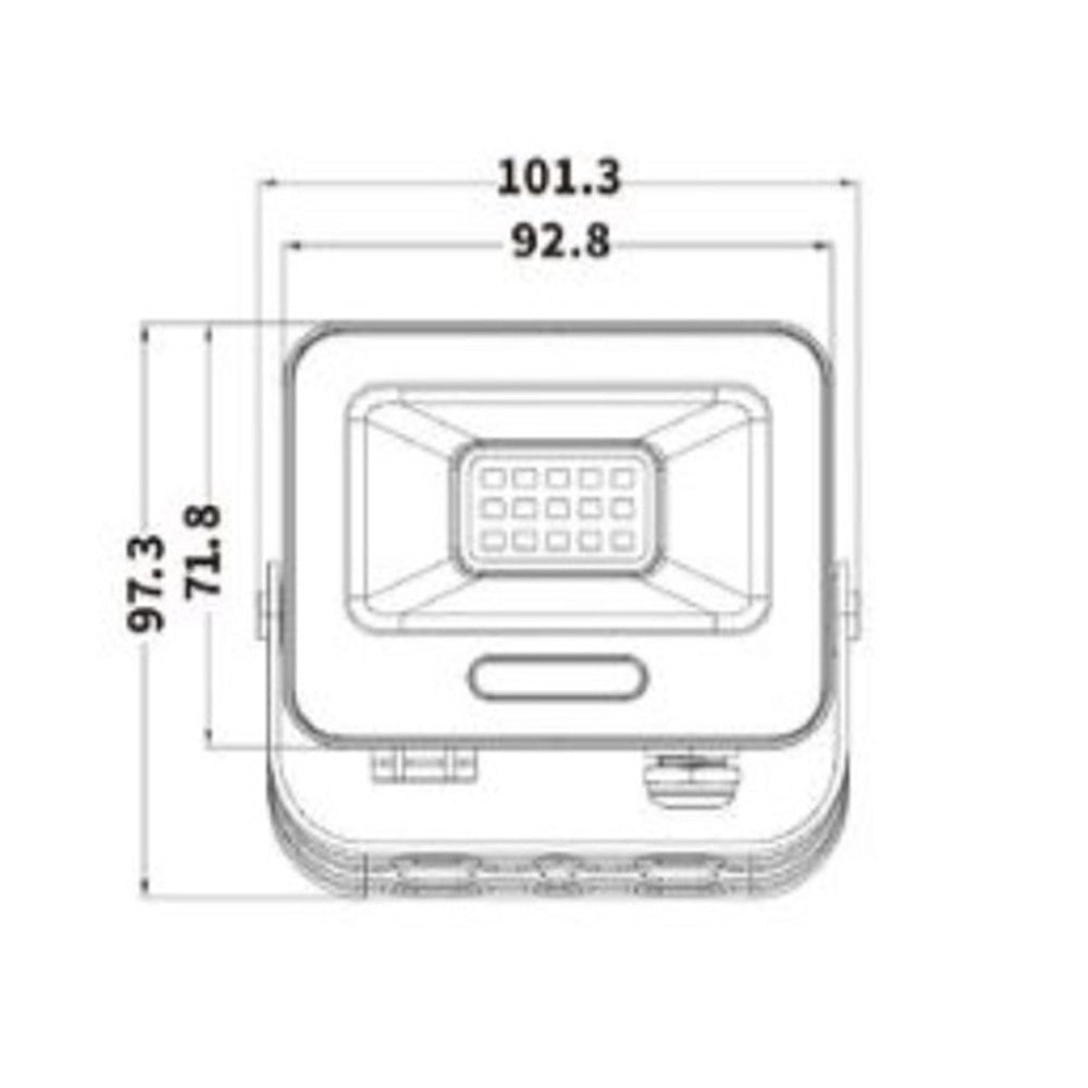 Trade Shop - Faro Proiettore Smd Led Floodlight 10w Slim Ip65 Bianco Luce 3000k 4000k 6500k Ek05-10w-b -