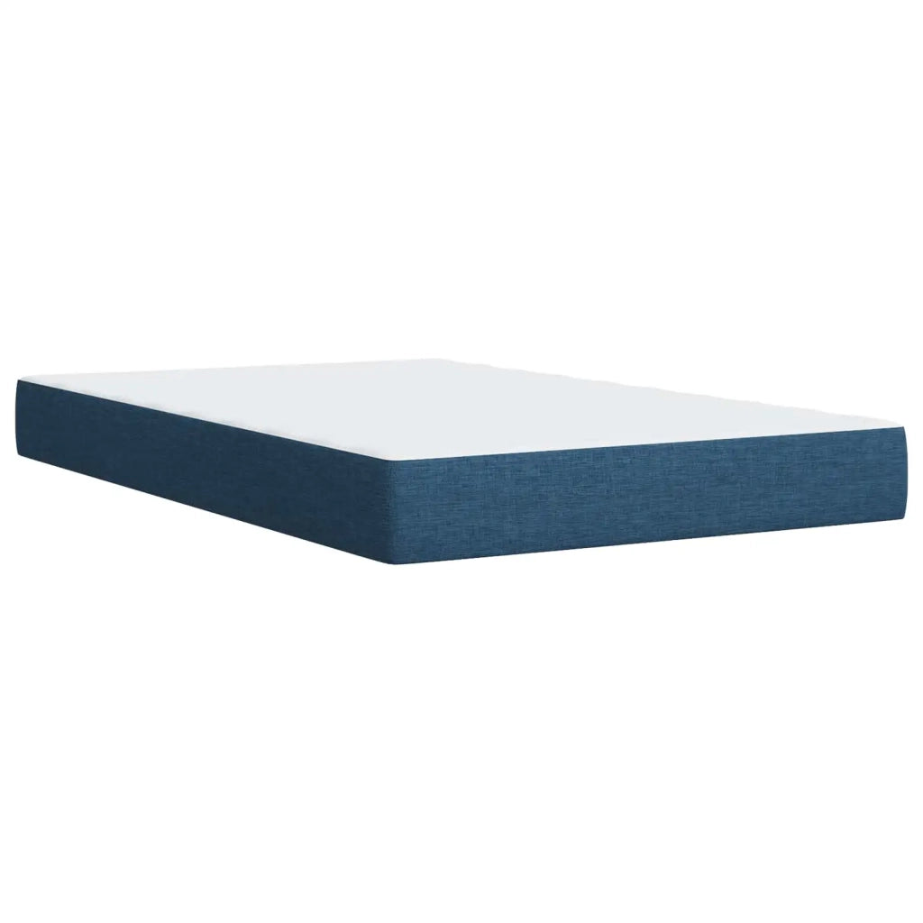 Letto con Box Spring, Materasso e LED Blu 120 x 200 cm Tessuto 3451930