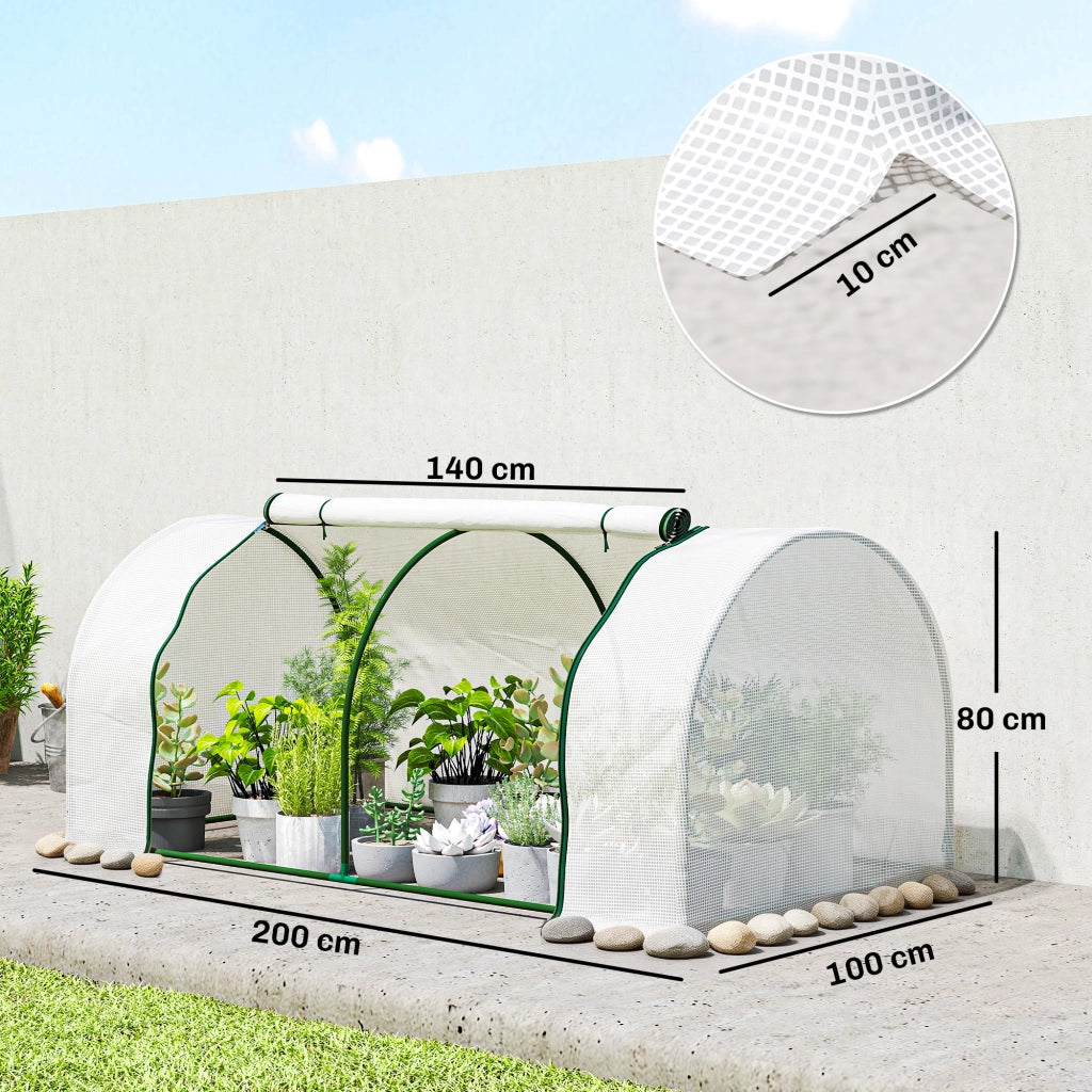 Serra da Giardino Mini ¨C Xylo ¨C 2x1x0.8m PE Bianco con Porta