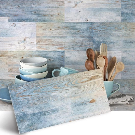 Tegelsticker Antislip - 30 x 15 cm - 12 Stuks - PVC - Vloerstickers Selfadesivi - Milieuvriendelijk e Verwijderabile - Copertura del Pavimento