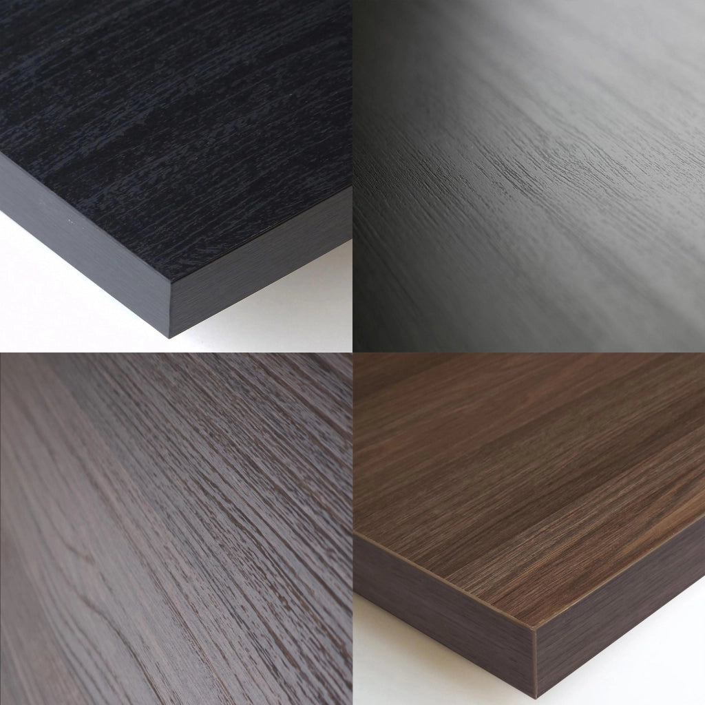 Credenza, Mobile, Cucina, 156x80x37 cm, 3 Porte, grande stoccaggio, Rovere scuro e Nero