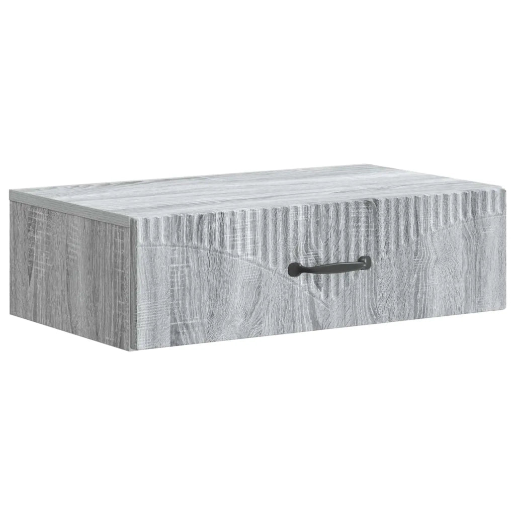 Tavolino da Parete Laterale Grigio Sonoma 59 x 34,5 x 17 cm 899001