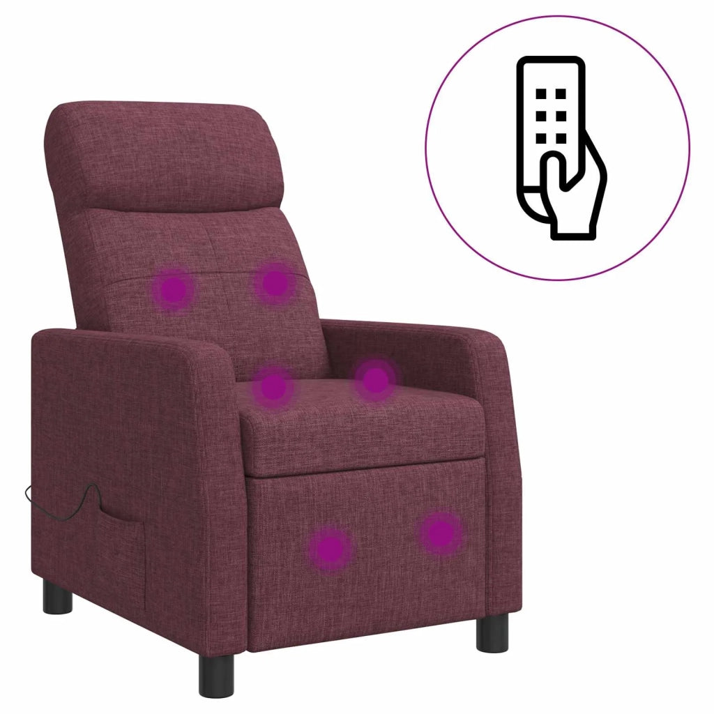 Divano Sedia-Poltrona Massaggiante Viola Tessuto 835236