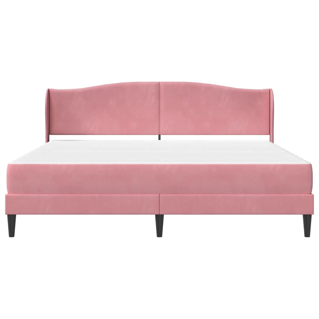 Struttura del letto con testiera Rosa 180 x 200 cm Velluto 3415223