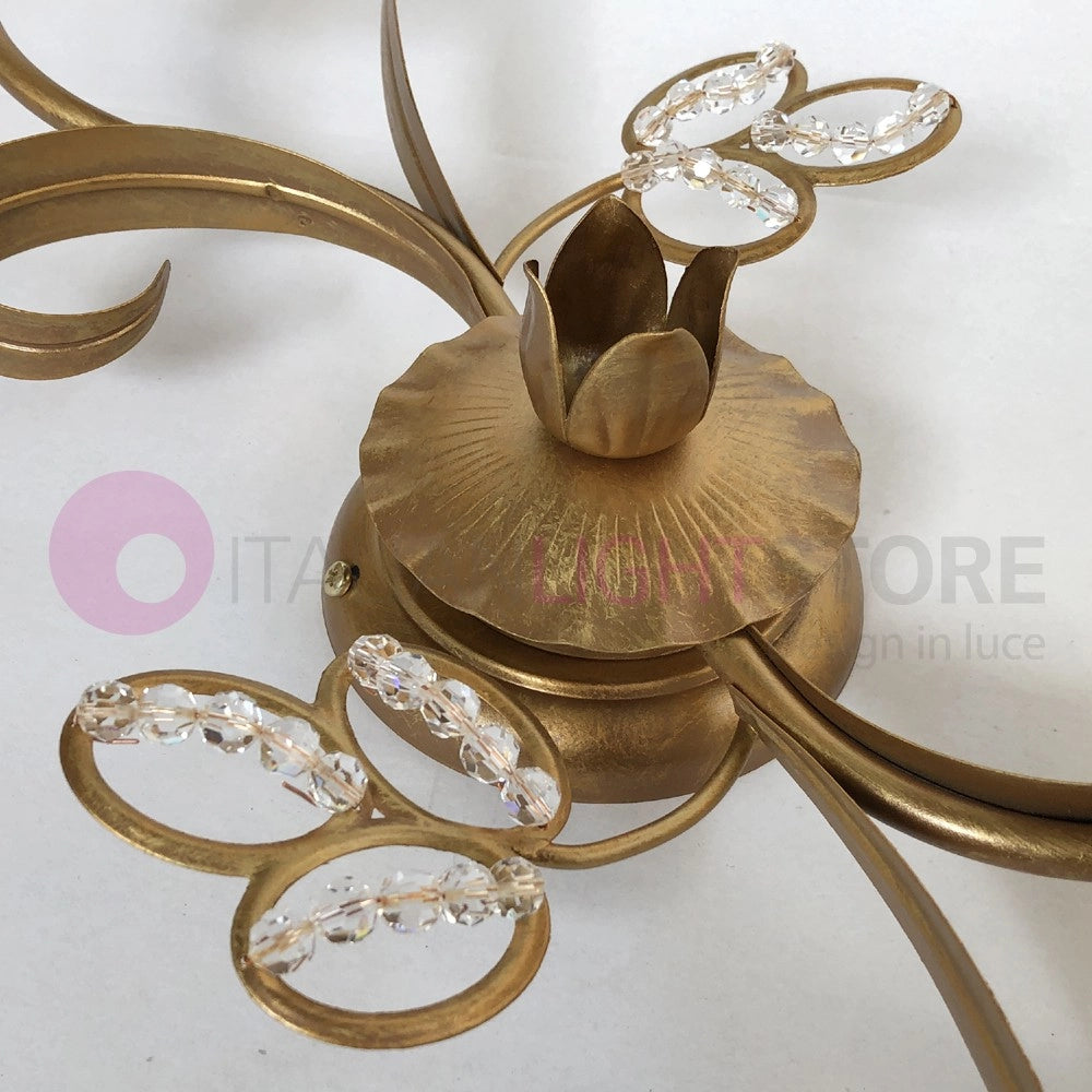 SOFIA Lampada a Parete e Soffitto Plafoniera 2 Luci Stile Classico Rustico