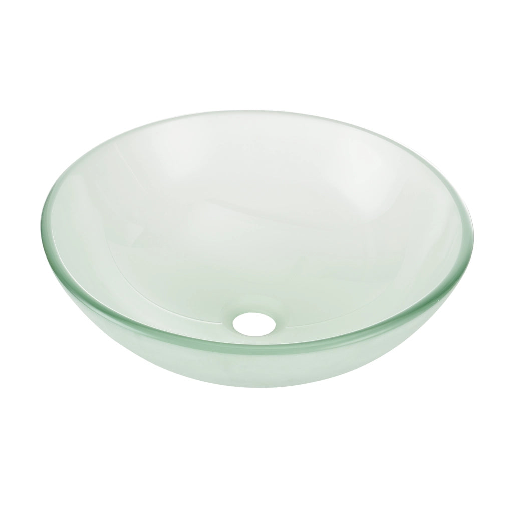 Lavabo Rotondo Ø42 cm Lavandino da Appoggio in Vetro Opaco [neu.haus]