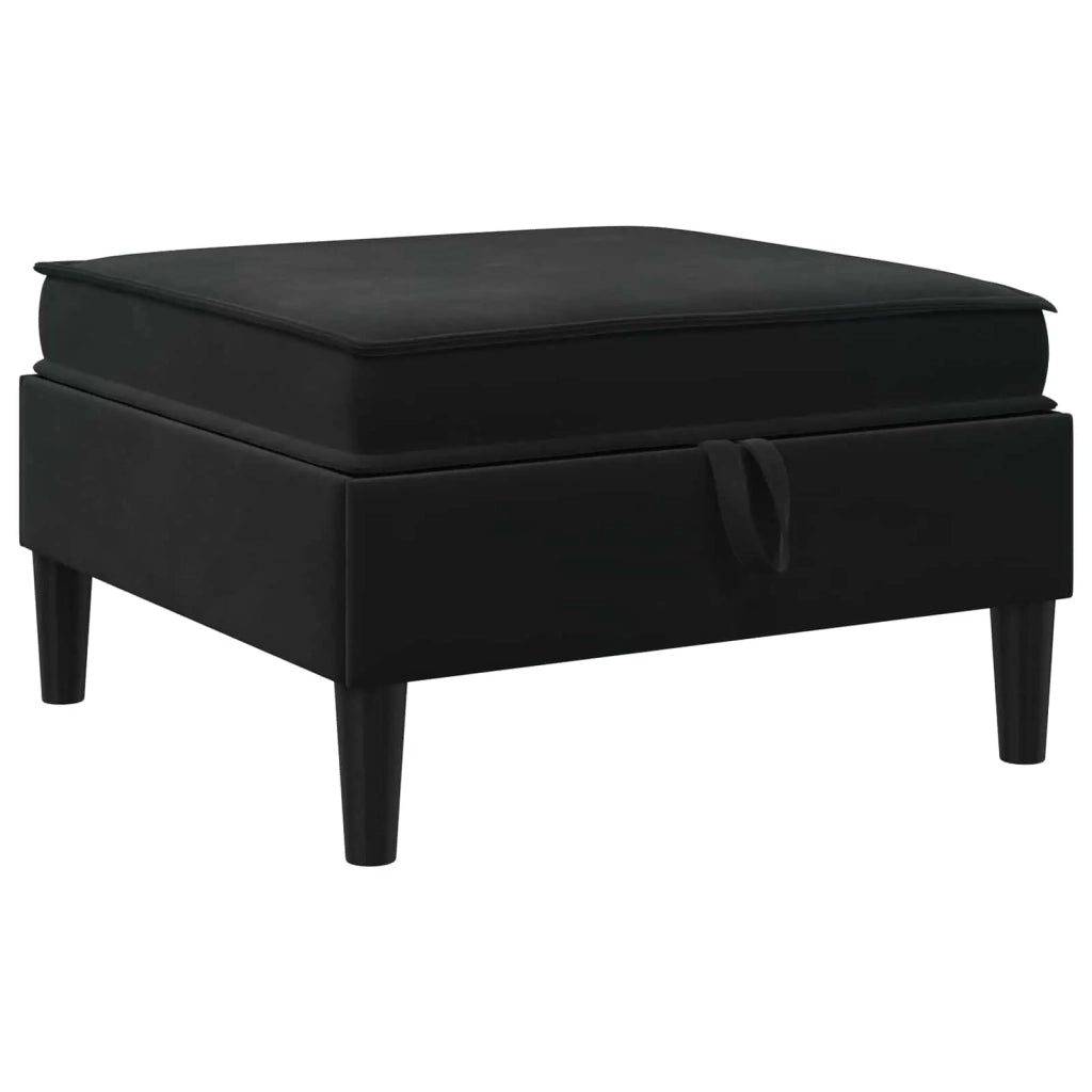 Set di mobili per il soggiorno con cuscino 4 pcs Nero Velluto 3413755